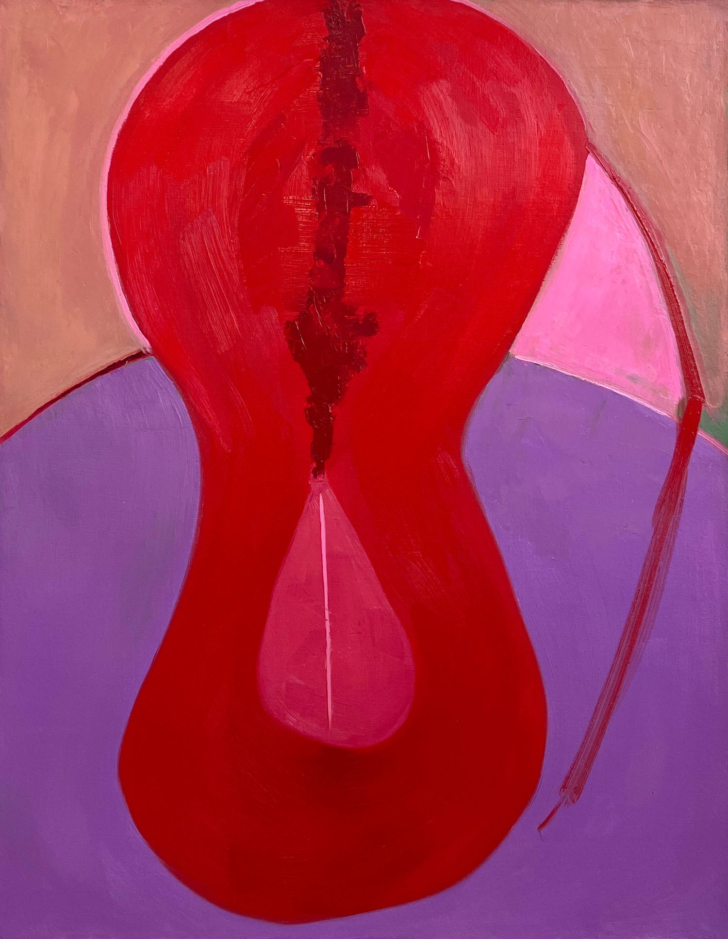 Medium-sized contemporary abstract painting with queer themes by New York artist.