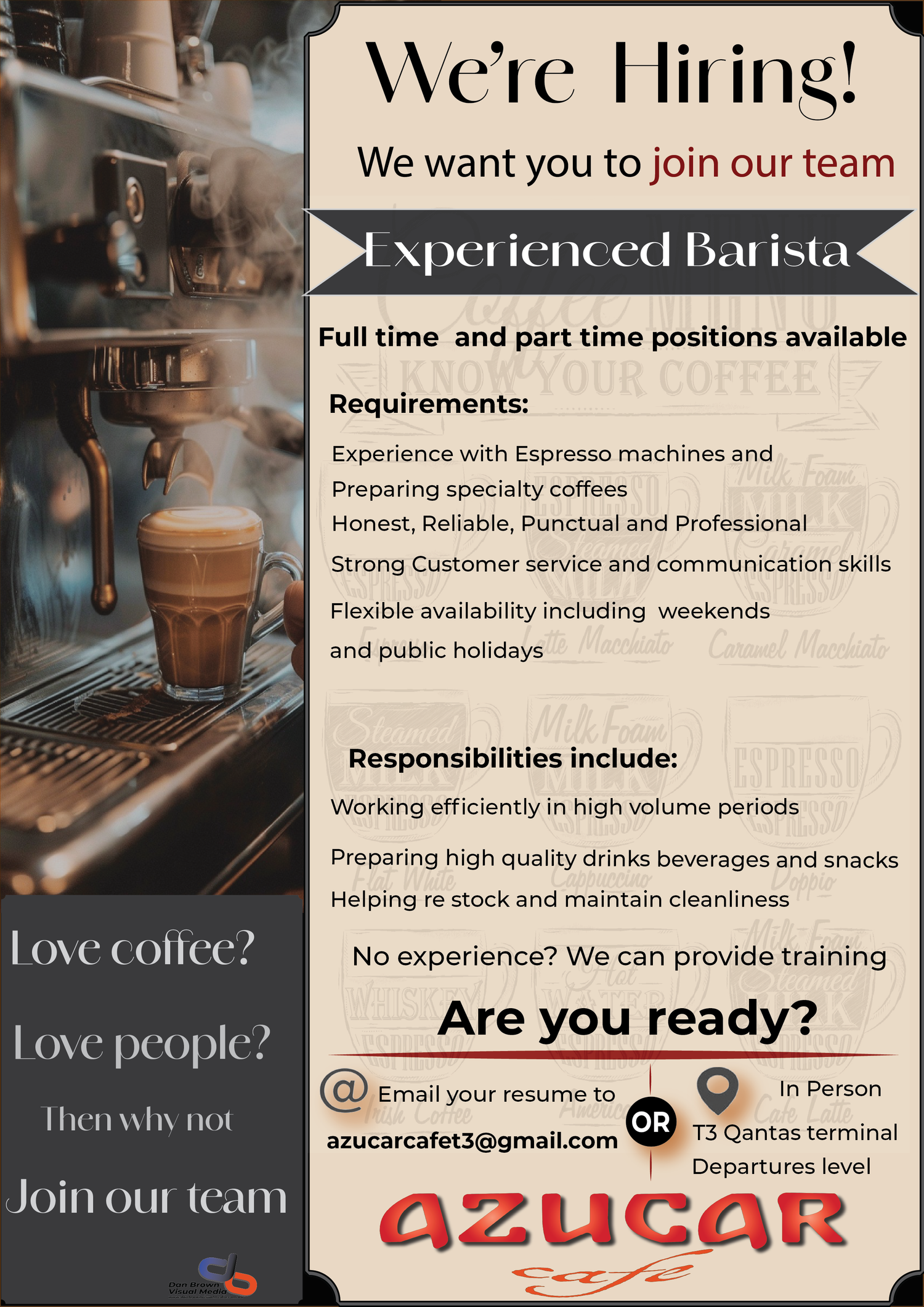 Azucar Cafe Job Flyer