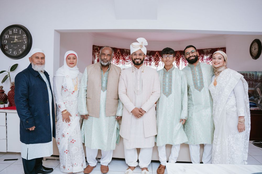 Groom with his family and groomsmen before the Nikah - Sydney wedding getting ready photos