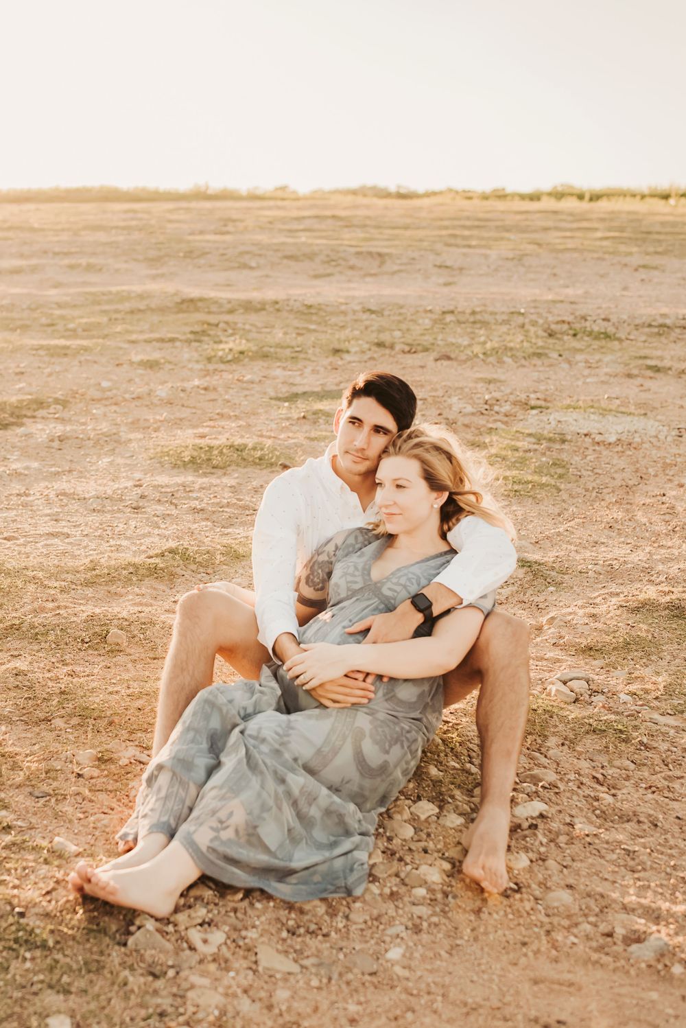 expecting parents sharing a quiet, emotional moment together