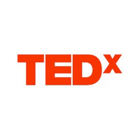 TEDx logo in bold red letters on white background.