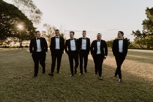 groomsmen walking