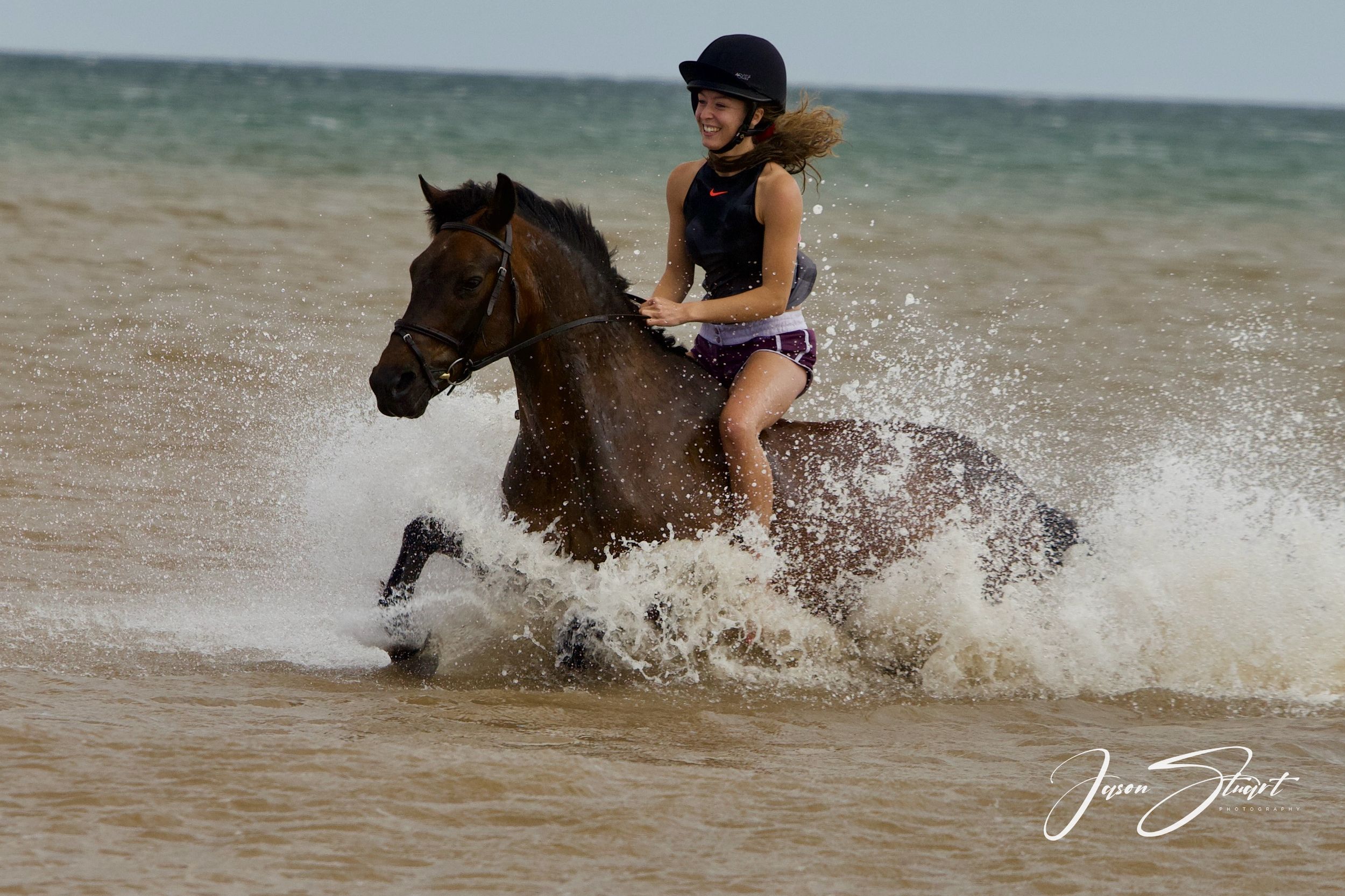 Jason Stuart Photography , West Yorkshire Wedding Photographer-pet photography - Equine Showjumping Horse beach shoot photographer Yorkshire