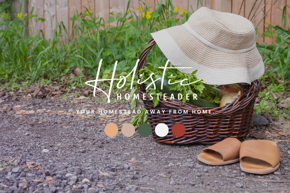 Holistic lifestyle still life with straw hat, picnic basket and sandals on garden path.