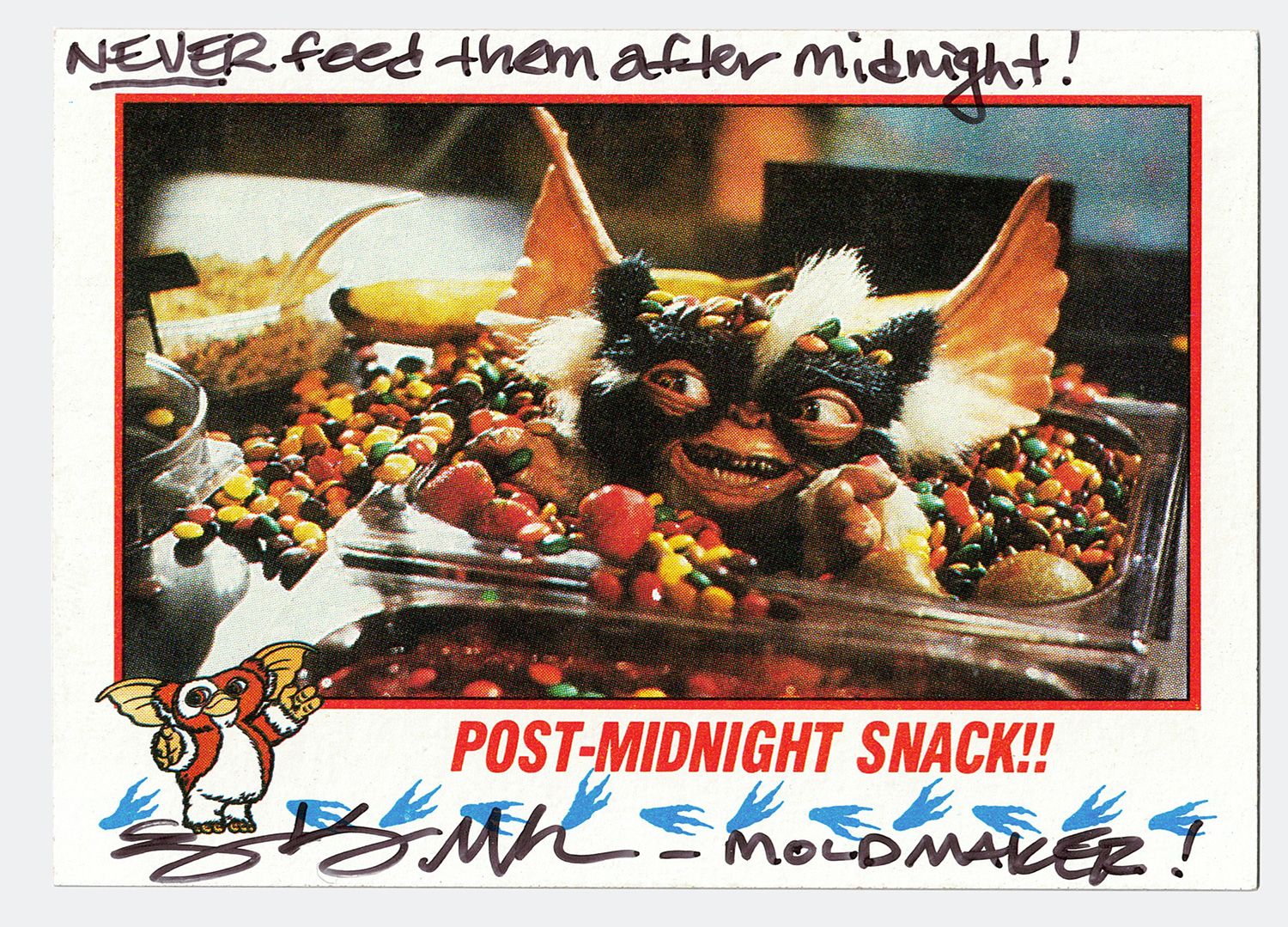 Signed Gremlins 2 movie trading card