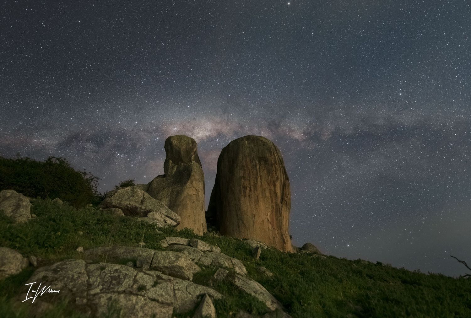 Milky Way setting behind Castle Rock