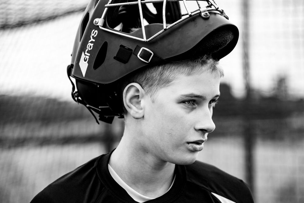Grays hockey helmet sports photographer