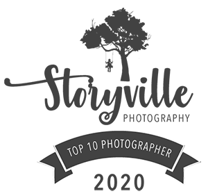 Storyville Photography Top 10 Photographer 2020 award badge with tree and swing illustration.