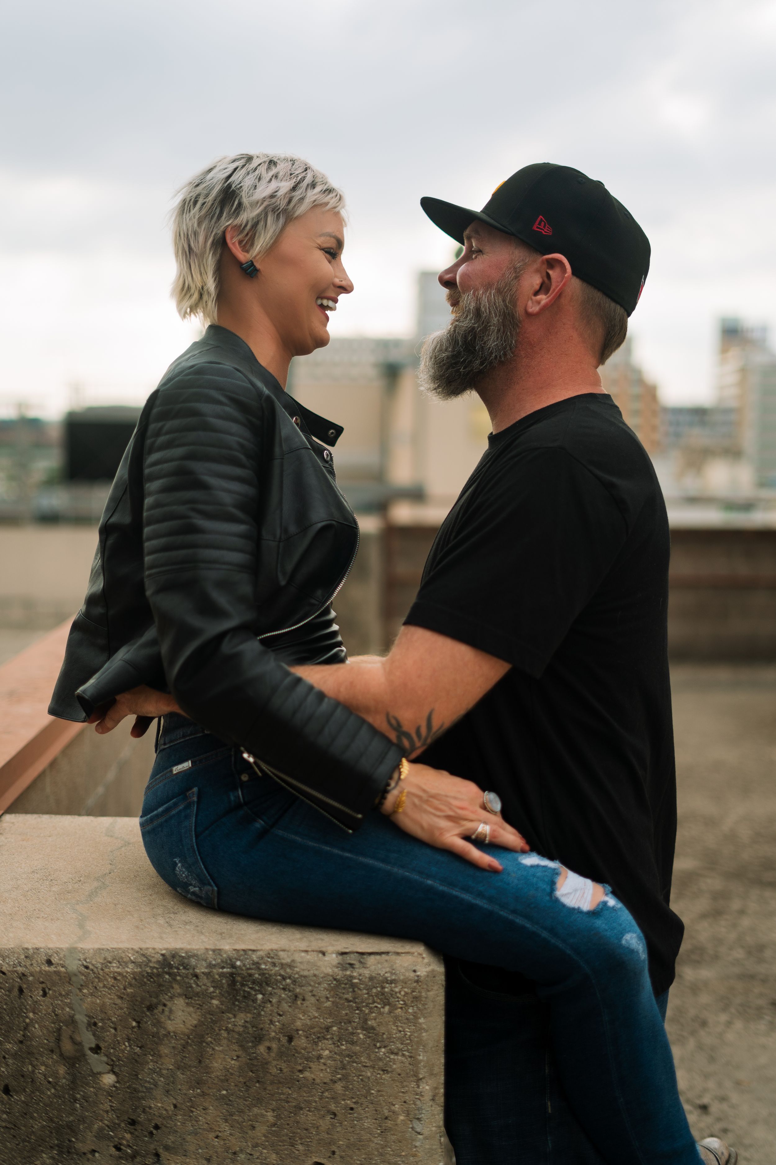 rooftop engagement shoot