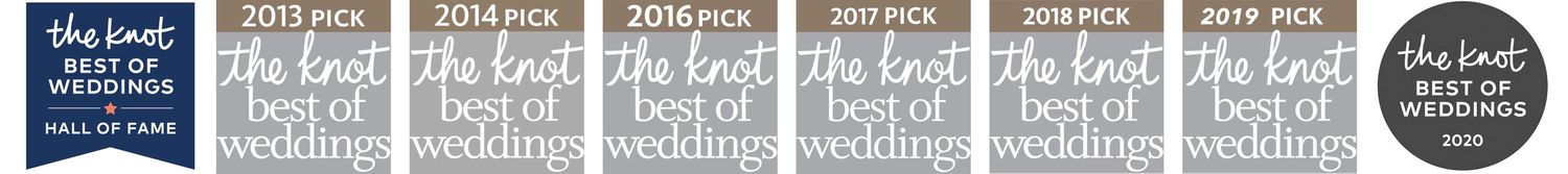 Wedding timeline signs in navy blue and gray showing schedule of events.