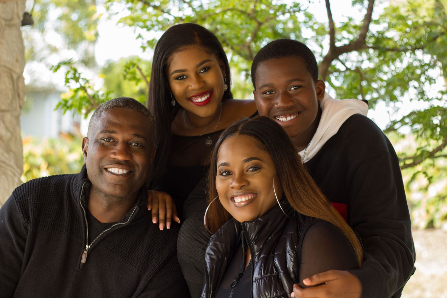 black family of four, nassau bahamas photographer, K. Yolanda Turnquest Photography
