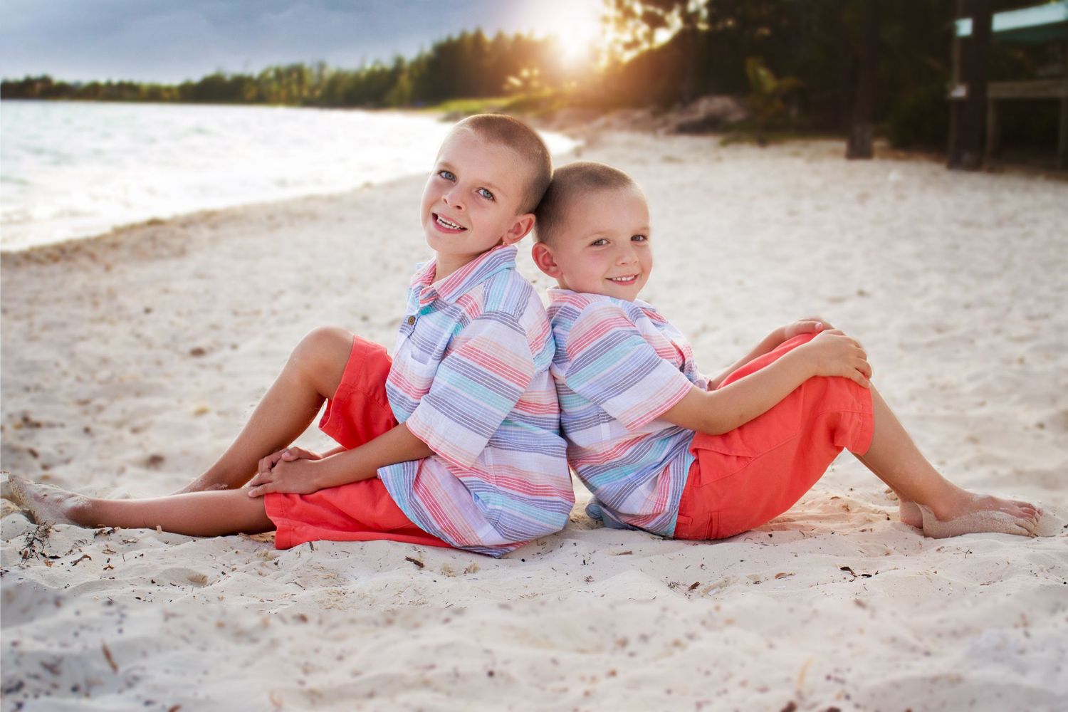 brothers on beach, nassau bahamas photographer, K. Yolanda Turnquest Photography