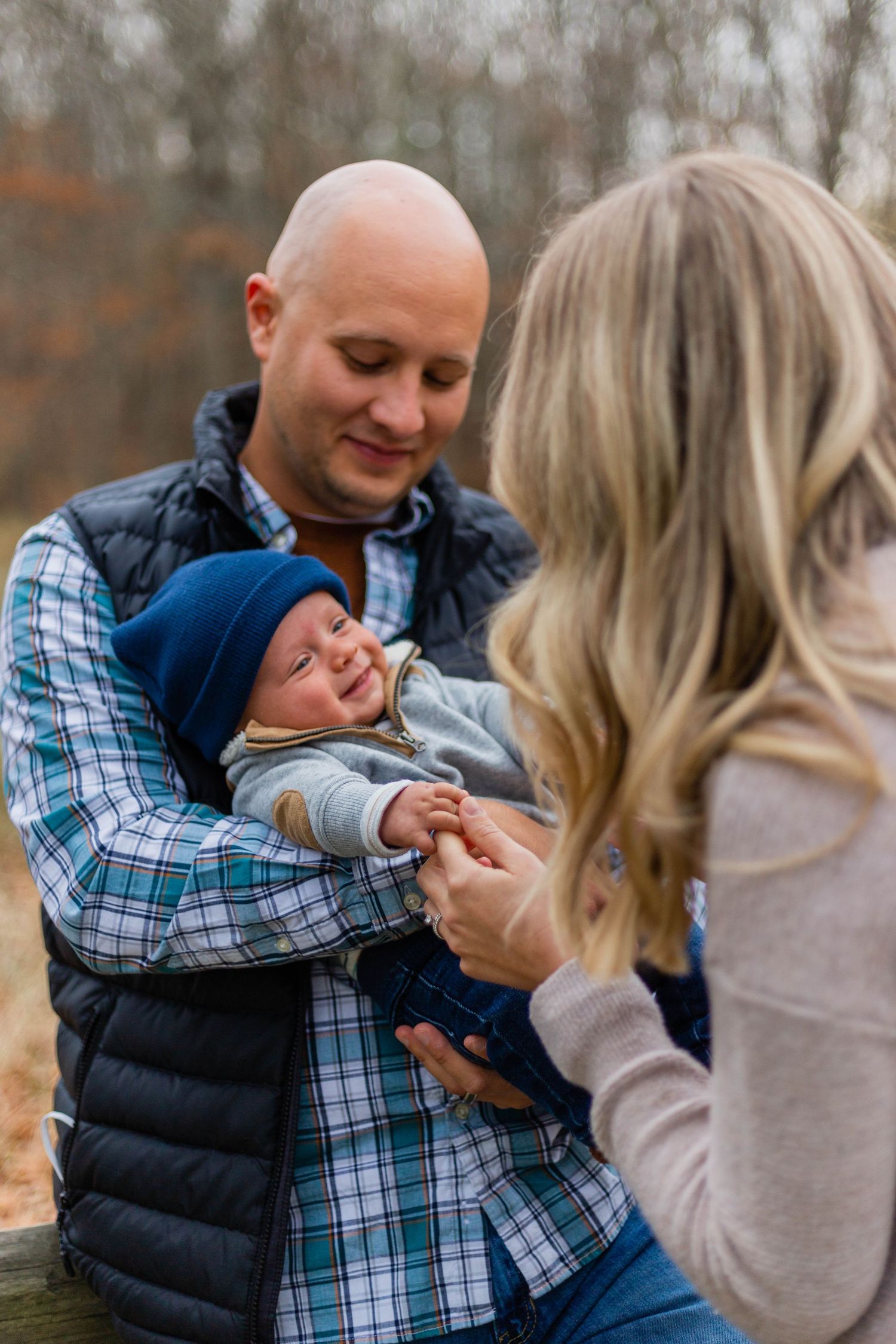 mom and dad with baby