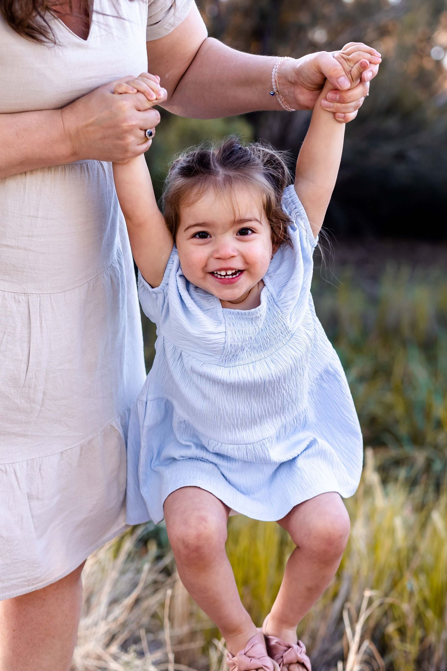 Little Girl Playing during photo session