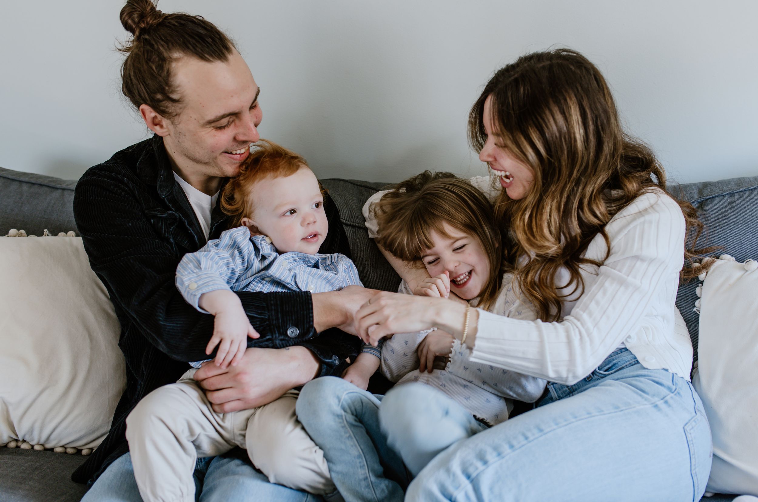 In-home family session at Strawberry Hollow AirBnb in Trenton, Ontario - Halifax Photographer
