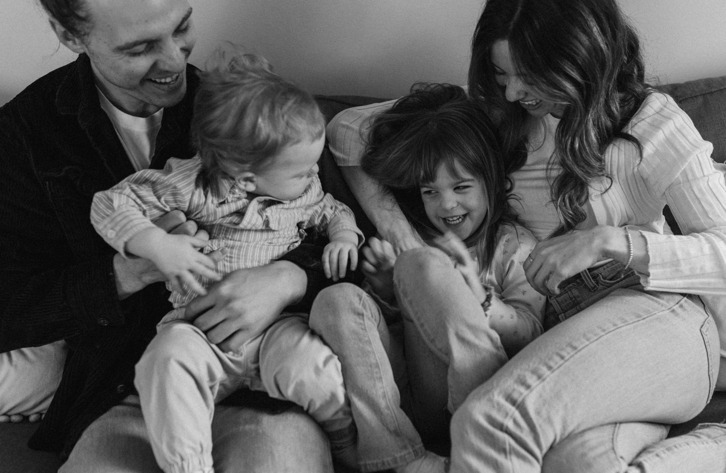 In-home family session at Strawberry Hollow AirBnb in Trenton, Ontario - Halifax Photographer
