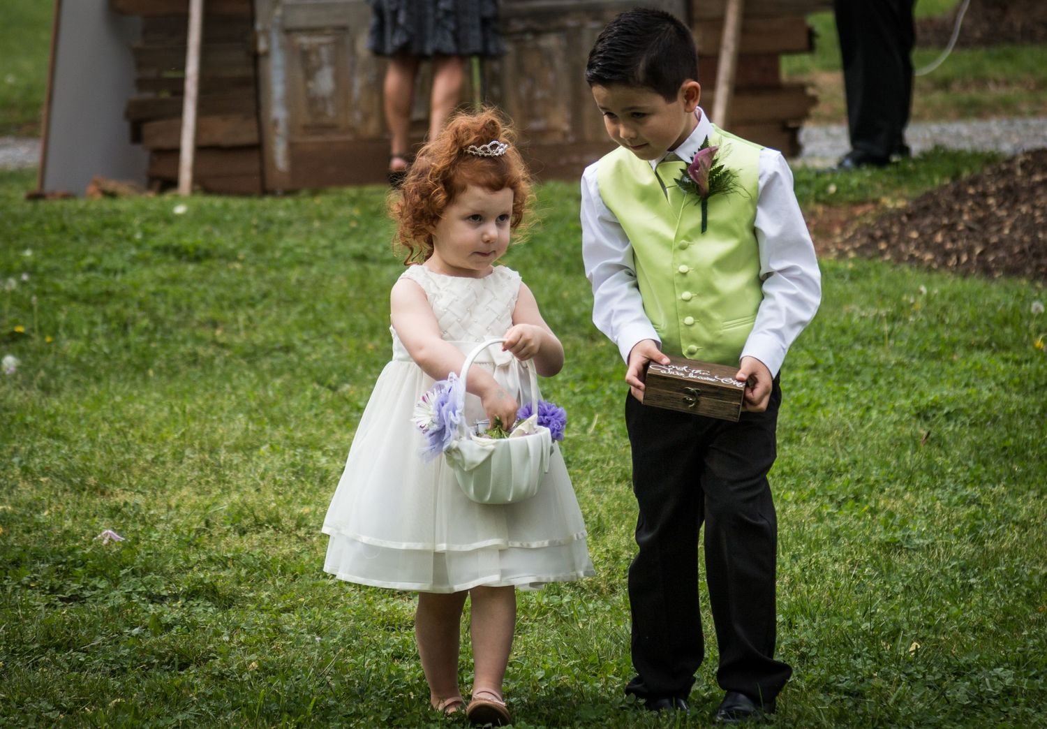 Ring and Flower bearers at a friend's wedding.