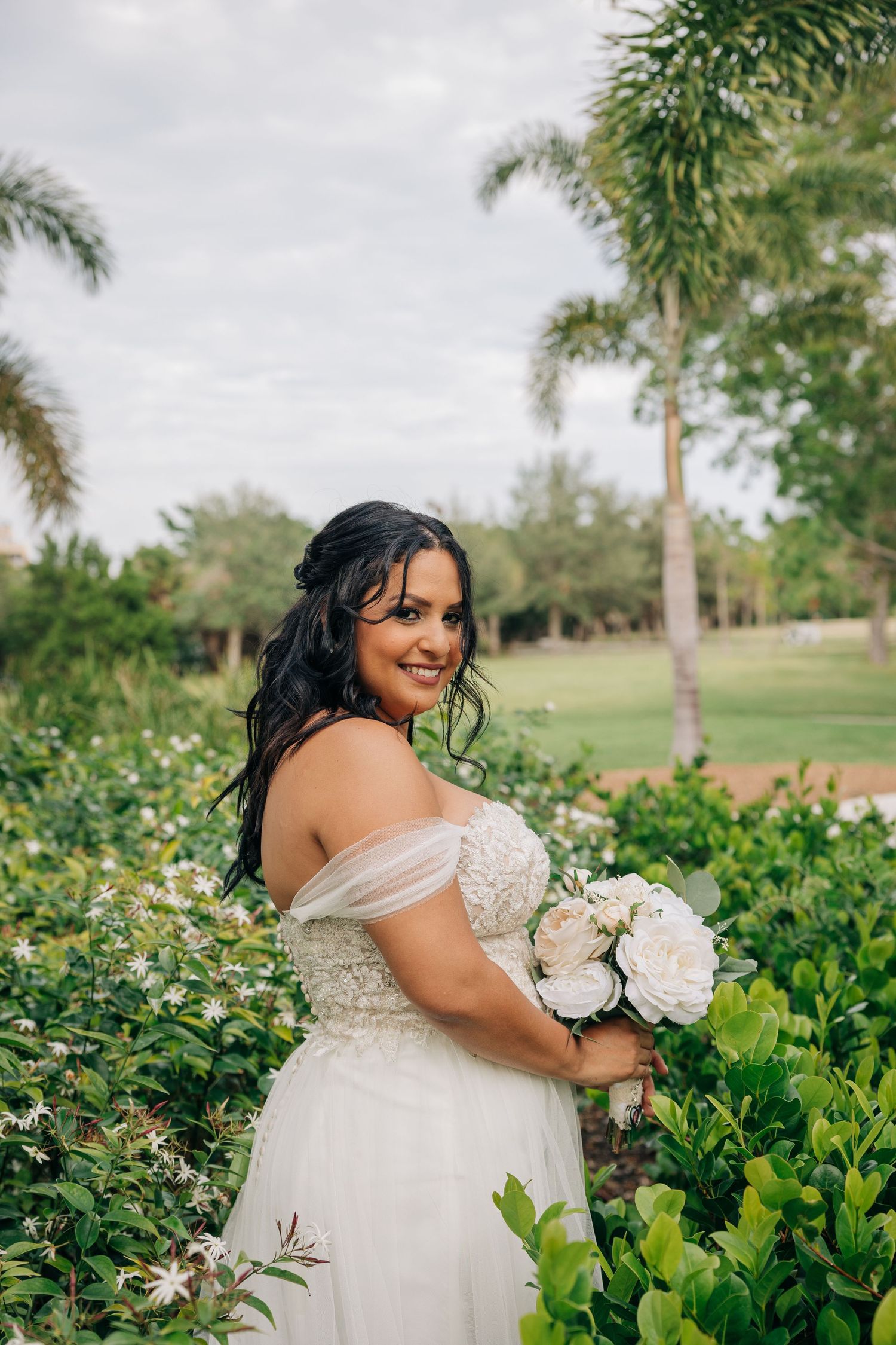 Bride during bridal portrait session photographed by Sarasota Wedding Photographer Samantha Brown at Edson Keith Mansion