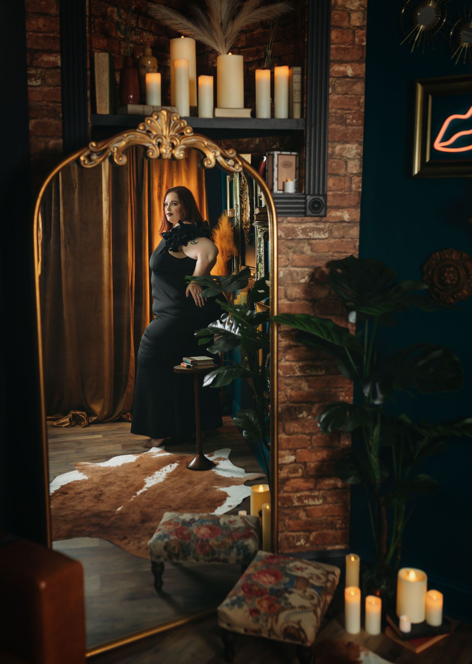 An image of lady in mirror. Greenville SC boudoir photographer, Easley SC boudoir photographer, Upstate boudoir photographer
