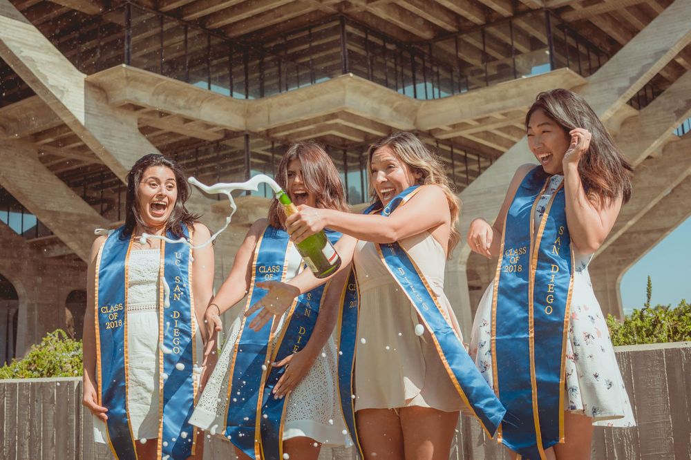Graduation Portraits at University of California San Diego UCSD Campus Grad Photos Group Rates