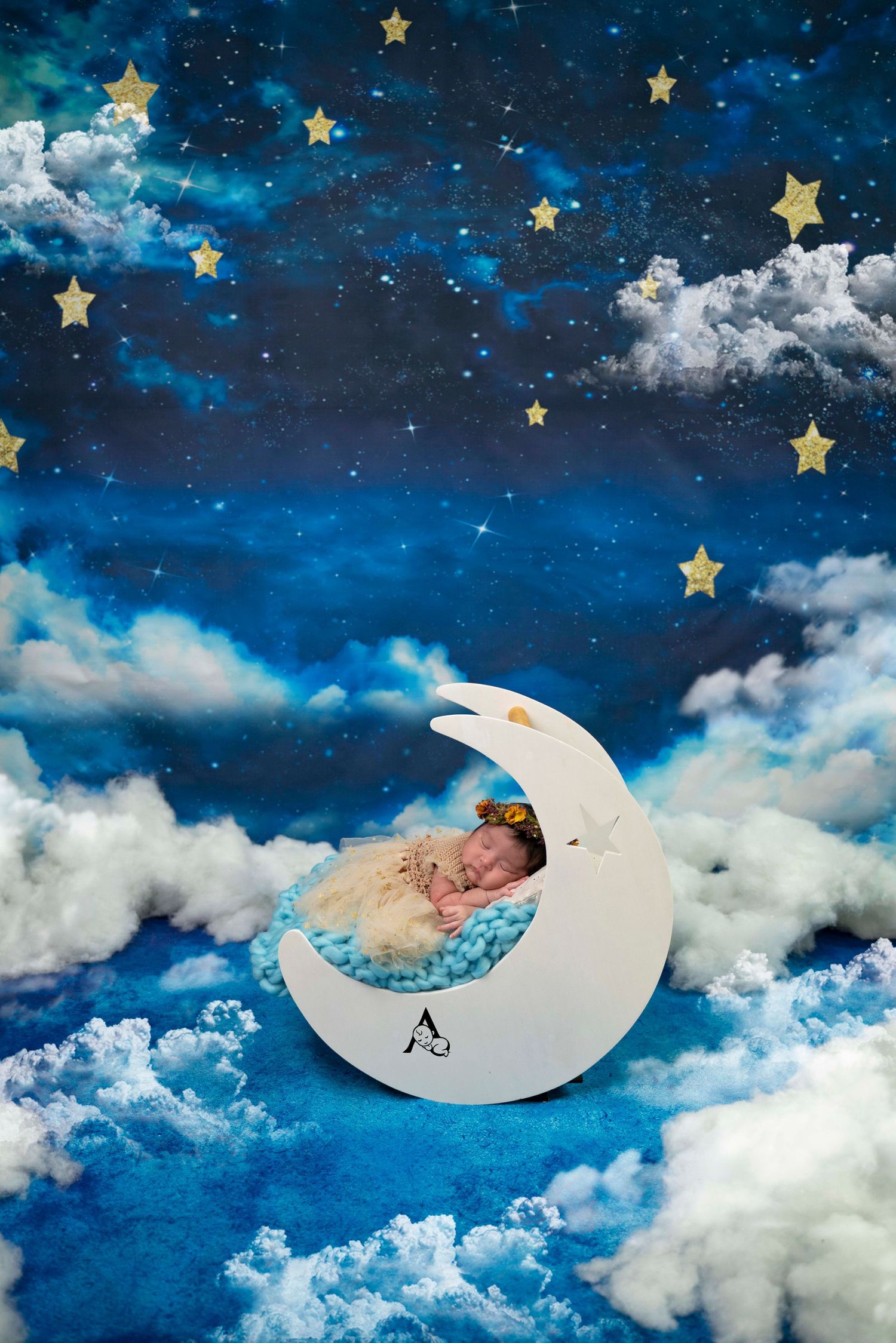 Newborn Baby Session Moon Prop Theme Newborn Photography Coral Springs Florida