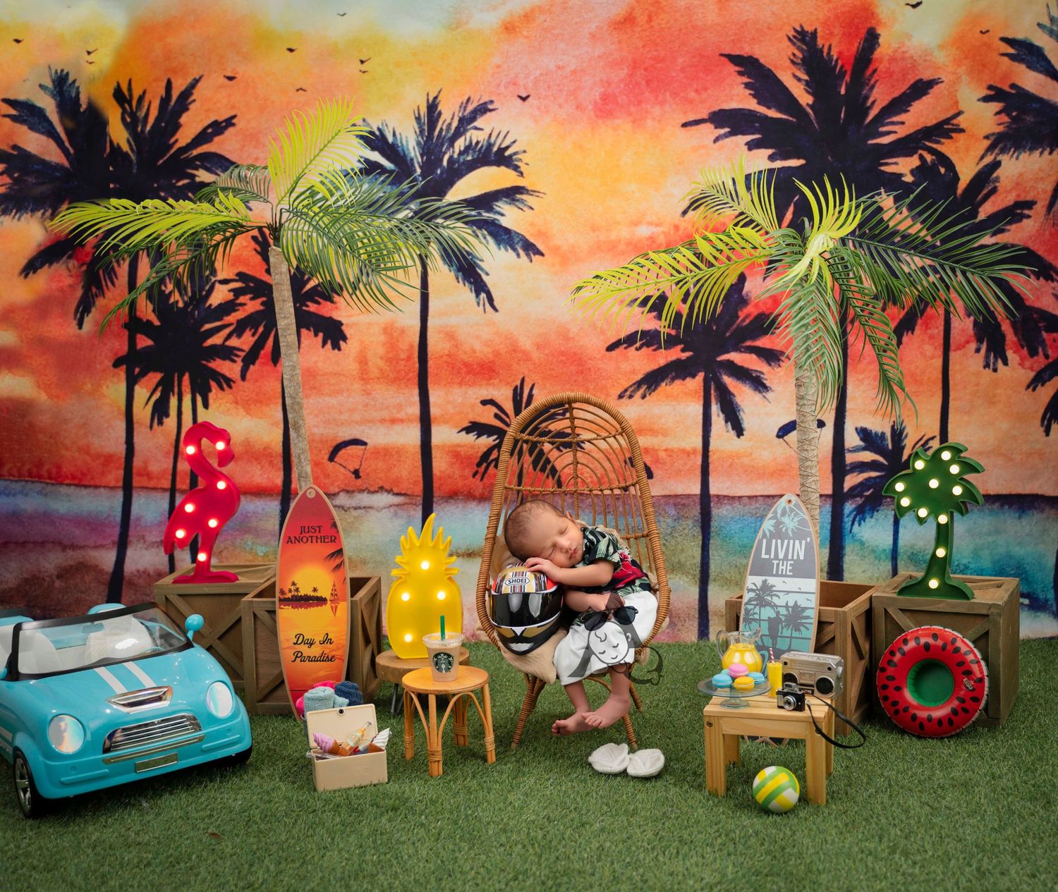 Newborn Session Ocean Drive Newborn Photography Coral Springs Florida