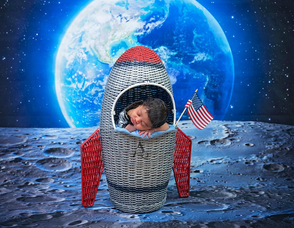 Newborn Baby Astronaut Newborn Photography Coral Springs Florida