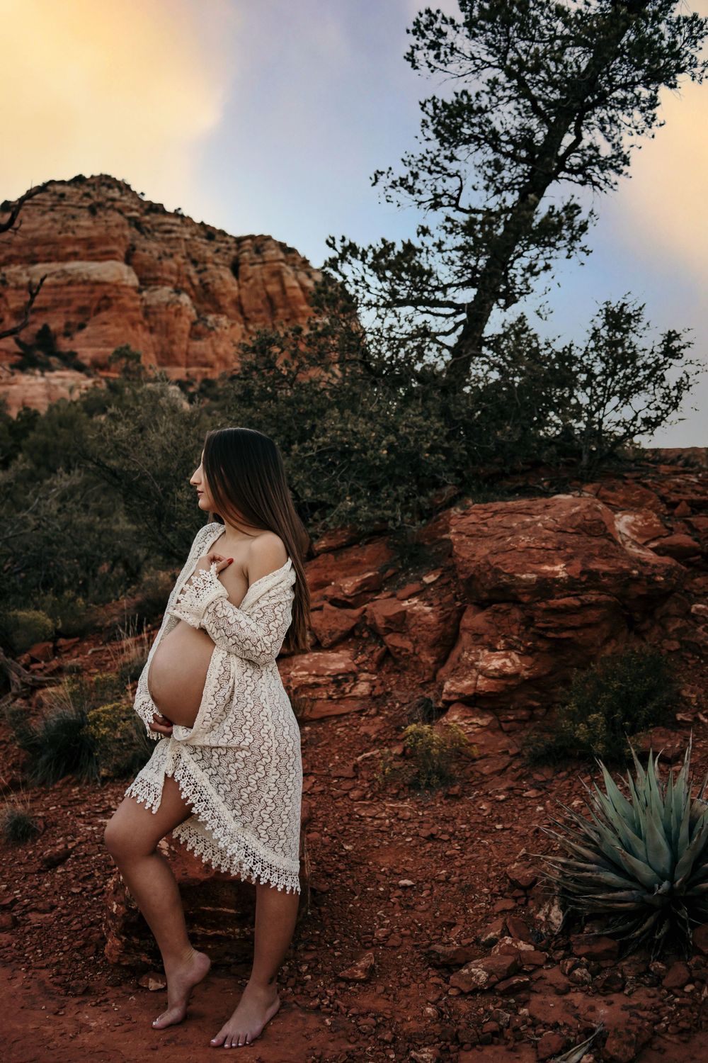 Outdoor Desert Maternity Photoshoot