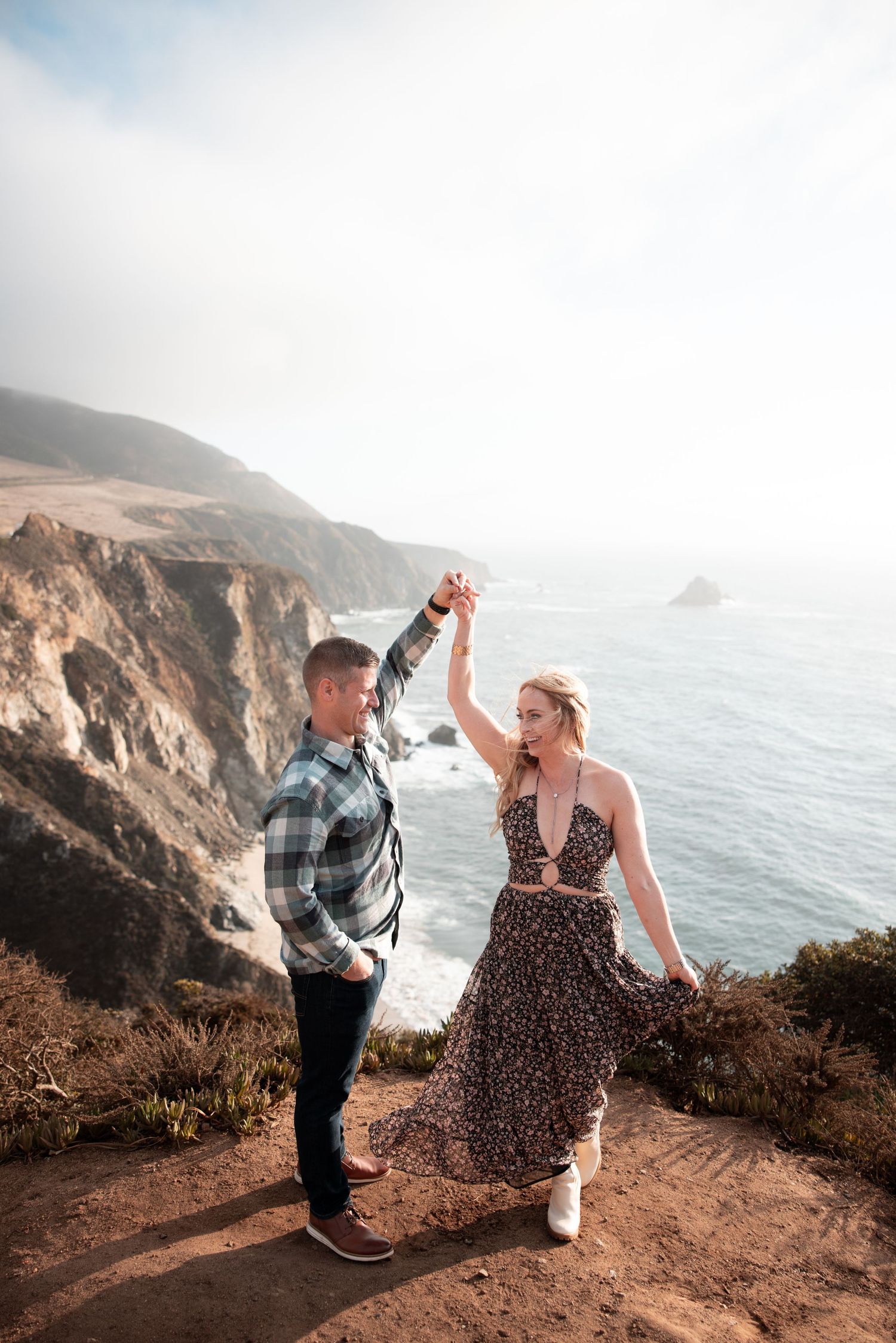 Big Sur Bixby Bridge Surprise Proposal JeLau Photography Garrapata State Beach California