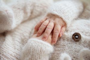 beautiful newborn hands detail
