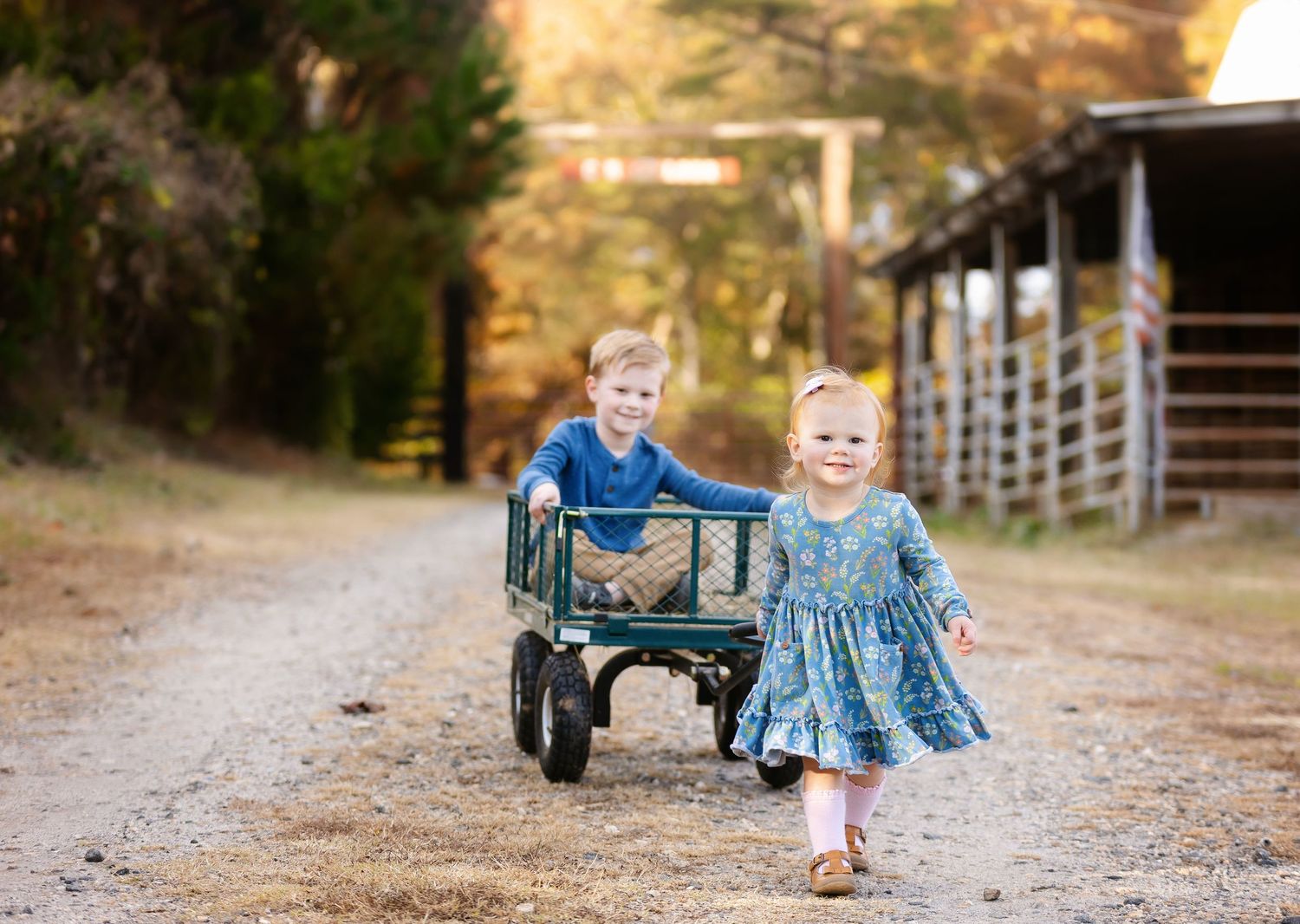 Little girl and brother on farm. Greenville newborn photographer, Easley newborn photographer, Upstate newborn photographer, Greenville newb