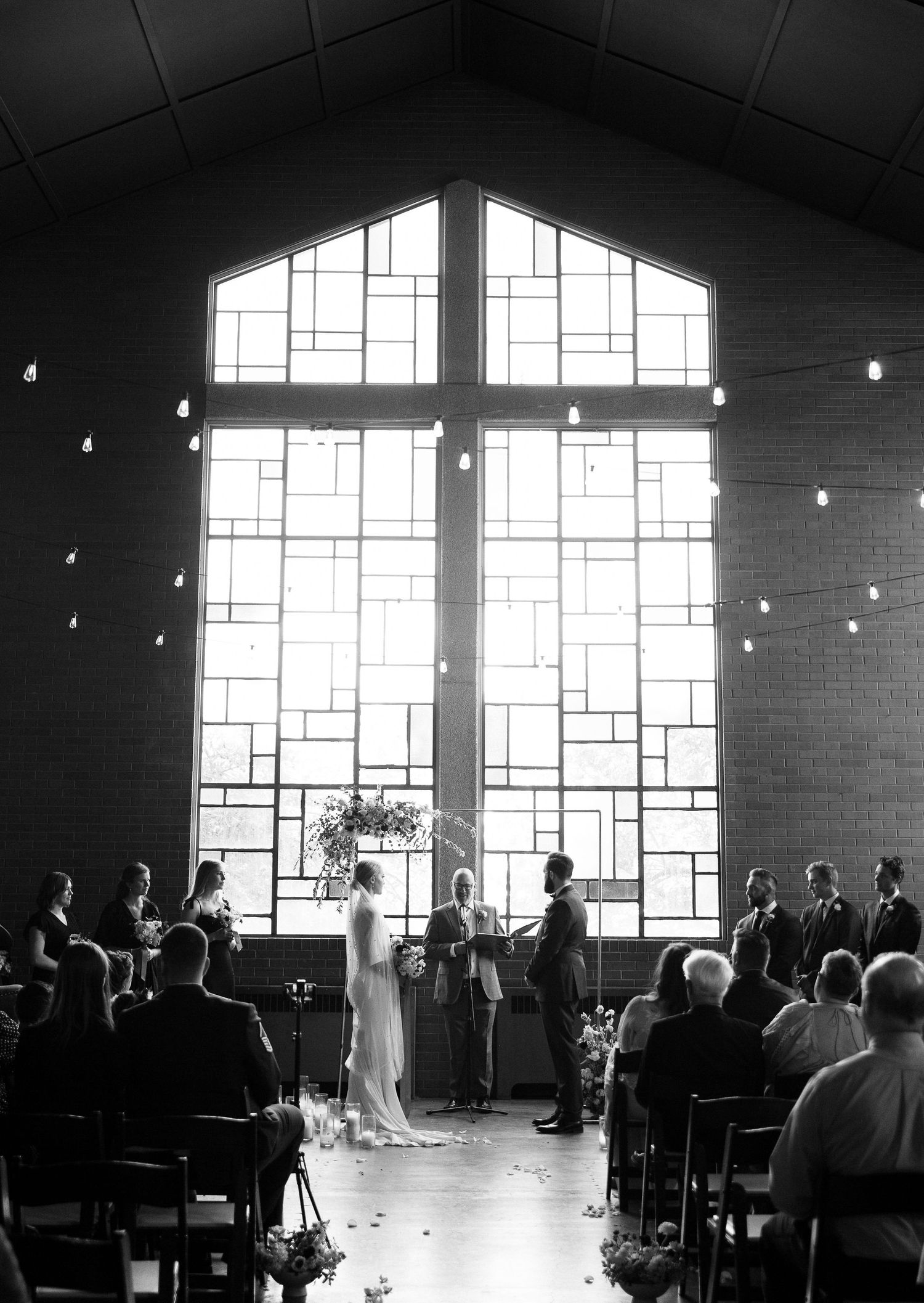 classy wedding ceremony at church and state in Salt Lake City