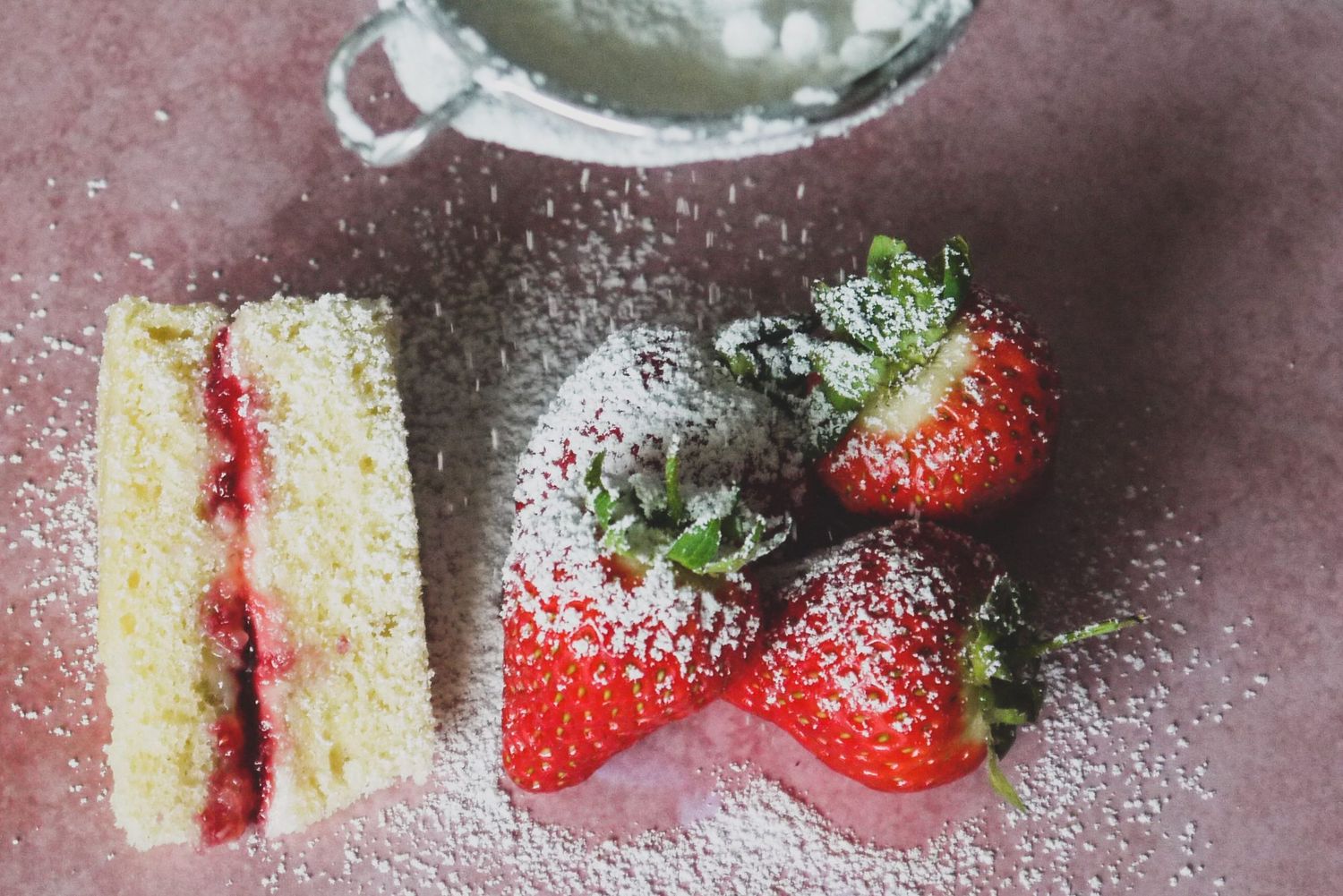 strawberries and cake Gloucestershire branding photographer