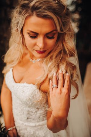 Bride and ring detail shot, Louisville KY