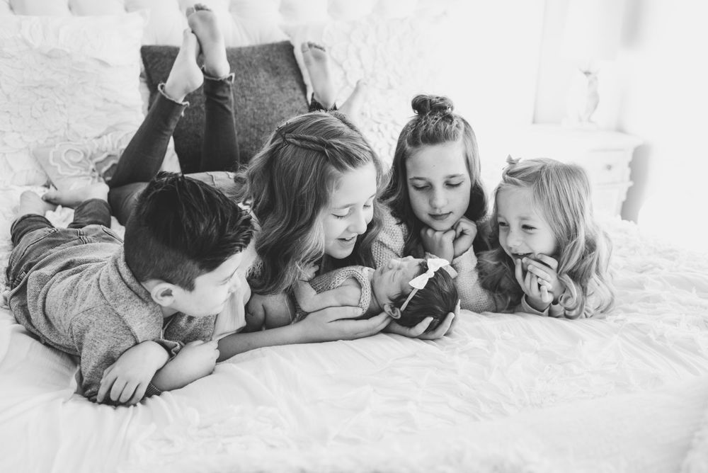 Lifestyle newborn family session in Heber City, Utah.