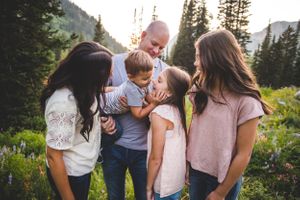 Candid loving family photography in the mountains Midway, Utah