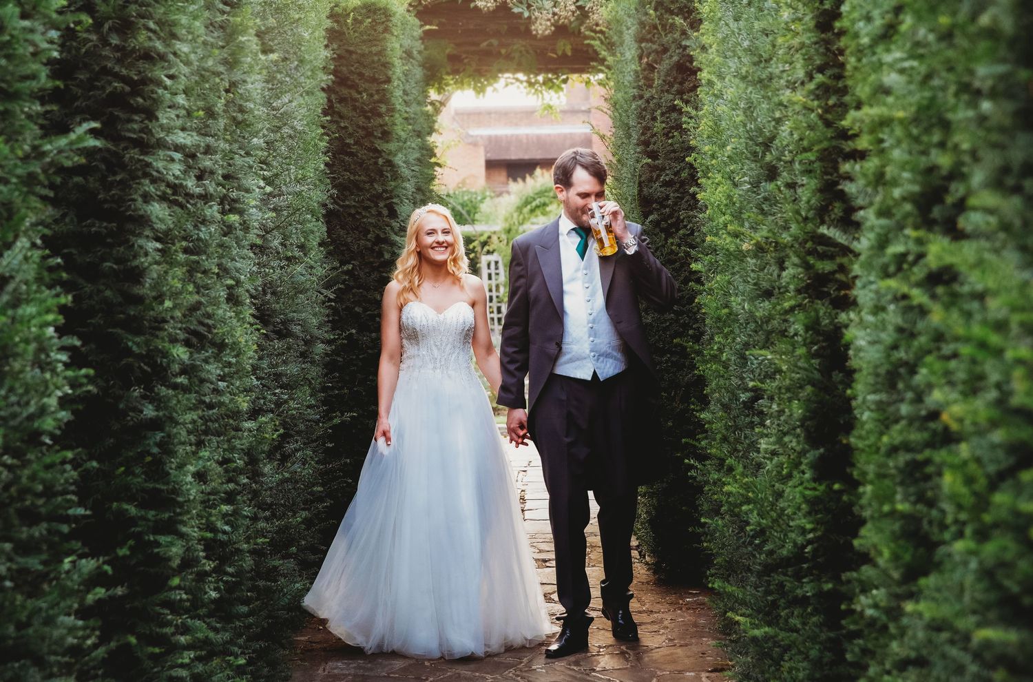 Great Fosters Wedding couple portrait