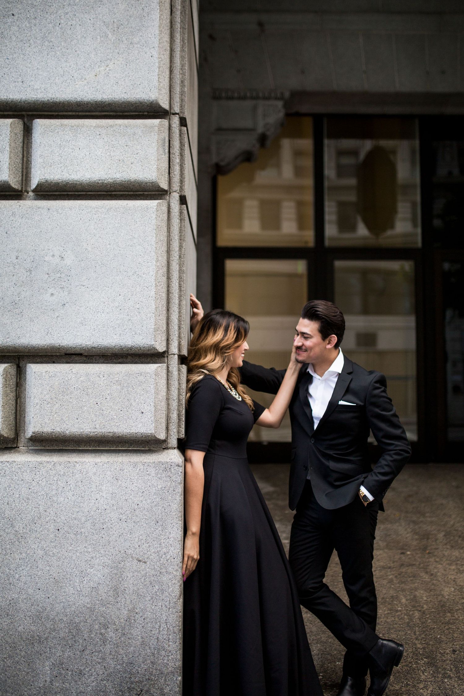 sexy engagement photography in downtown los angels