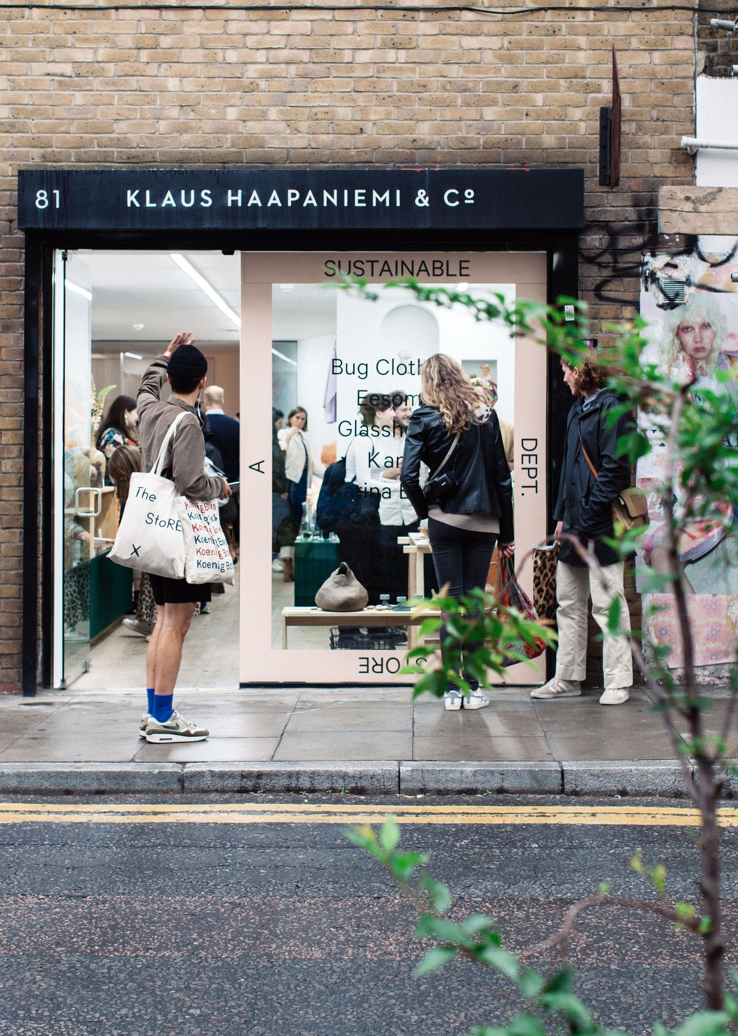 Outside shot of store at store opening event