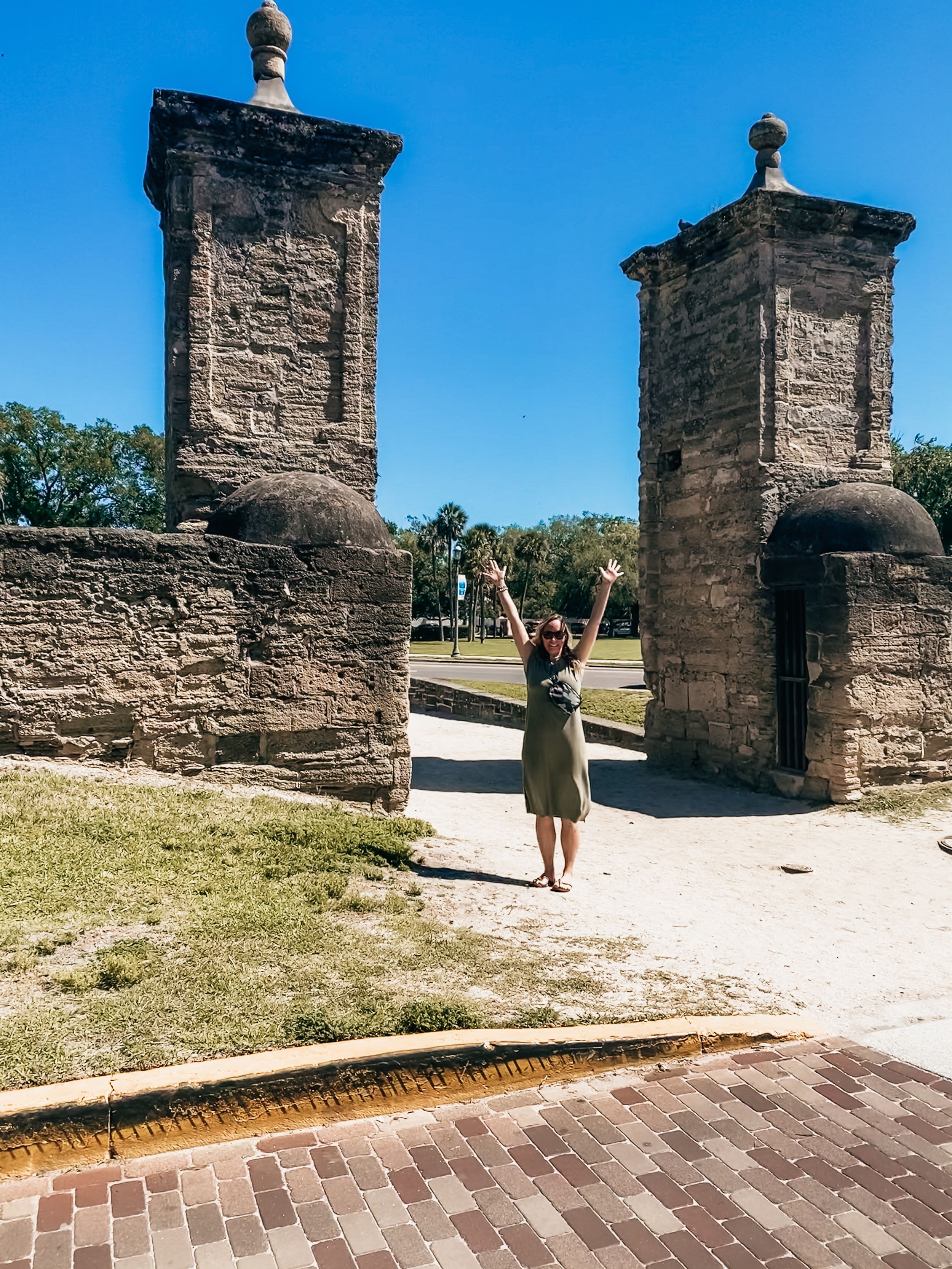 Girl by Ancient Gate - Lifestyle Branding Photo Session - St. Augustine, FL