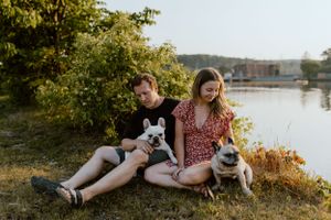 Sunset engagement session in Trenton, Ontario