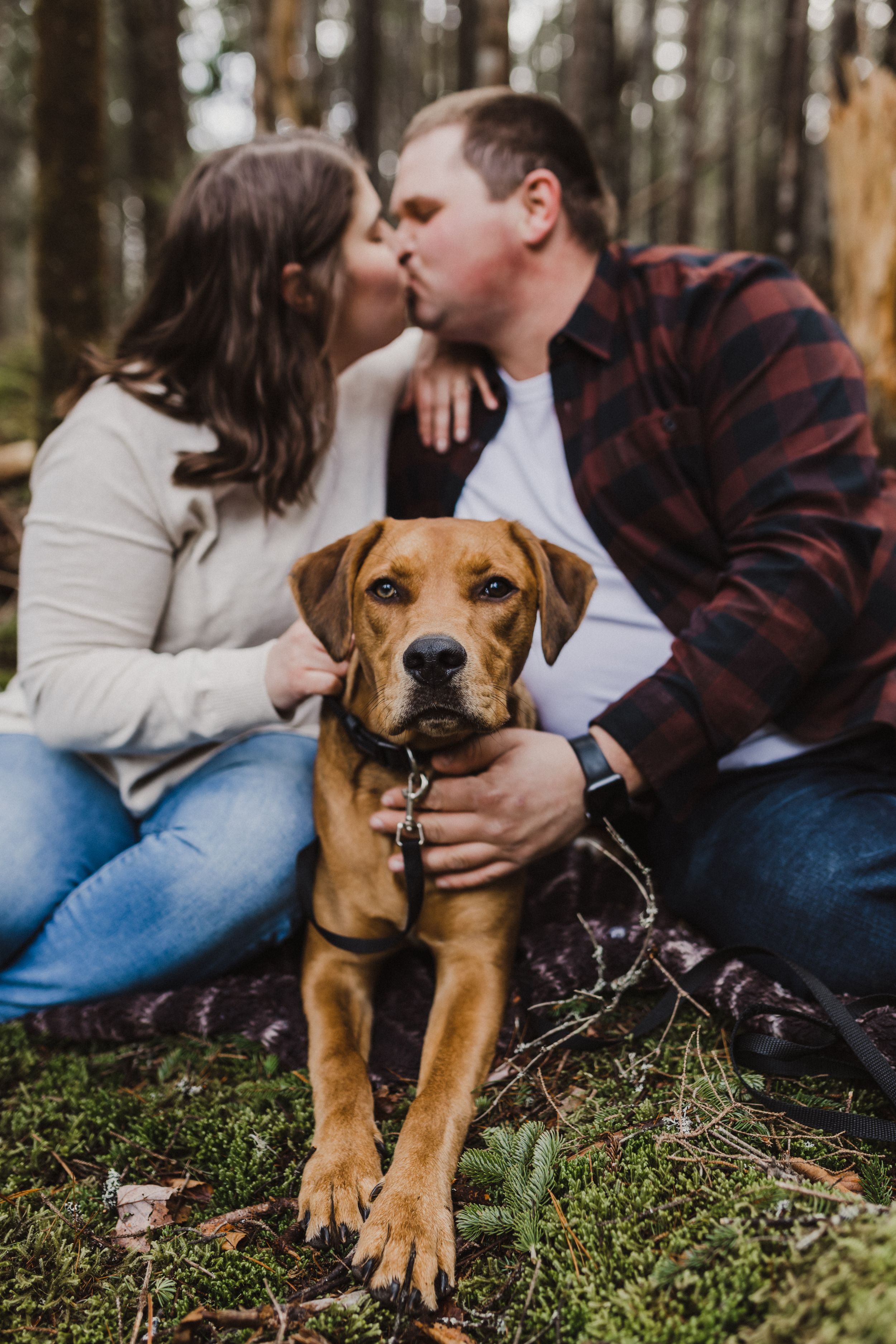 Engagement session in the woods near Vernon's Diner, Hammonds Plains, Nova Scotia