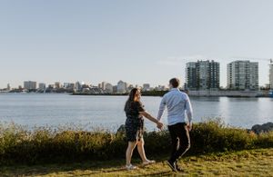 Sunset engagement session along Dartmouth Waterfront, Dartmouth Nova Scotia