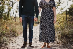 Sunset engagement session at Sand Dunes, Prince Edward County, Ontario