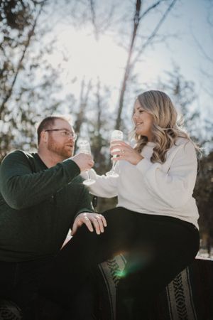 Winter engagement session at Ferris Provincial Park in Campbellford, Ontario