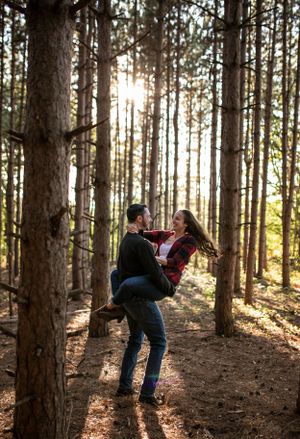 Sunset engagement session at Sager Conservation Area, Stirling, Ontario