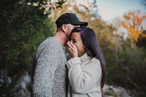 Fall sunset engagement session at Massassauga Point, Prince Edward County, Ontario