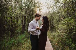 Fall engagement session at Presqu'ile Provincial Park, Brighton, Ontario