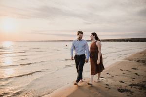 Fall engagement session at Presqu'ile Provincial Park, Brighton, Ontario