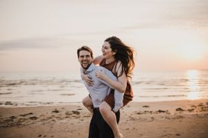 Fall engagement session at Presqu'ile Provincial Park, Brighton, Ontario